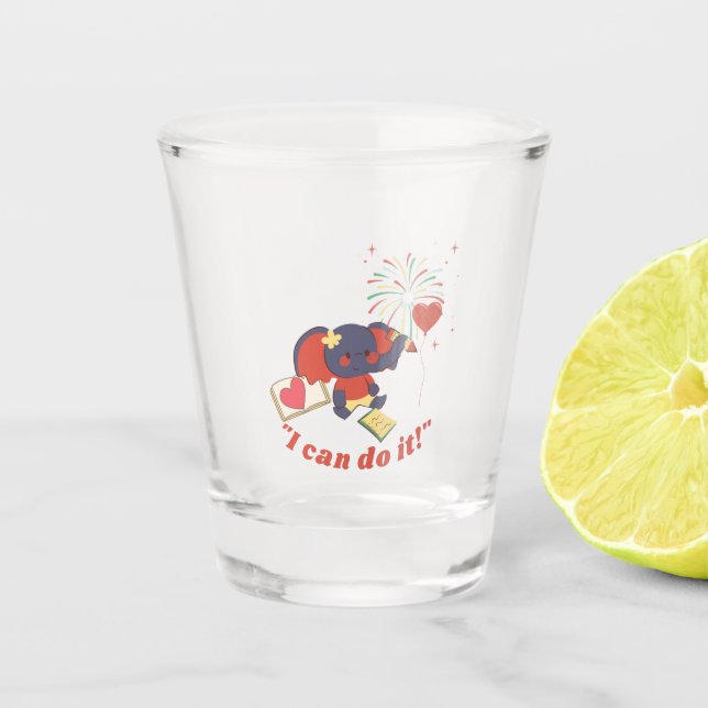 Vintag Baby Elephant Shotglas Schnapsglas (Vorderseite)