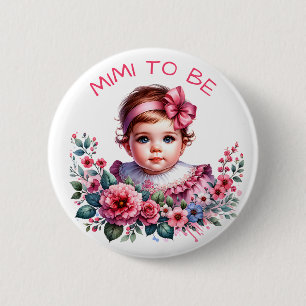 Vintag Baby Girl's Baby Shower Mimi Button