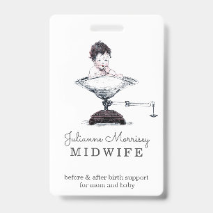 Vintag Baby On Scale Midfrau Doula Ausweis