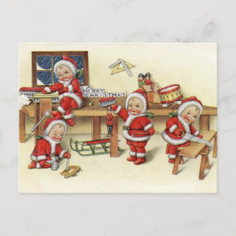 Vintag Baby Santa Illustration Feiertagspostkarte