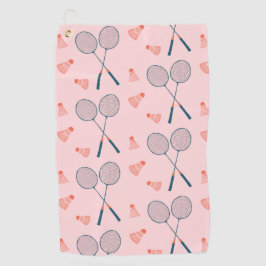 Vintag Badminton Birdie Racquet Shuttlecock Golfhandtuch