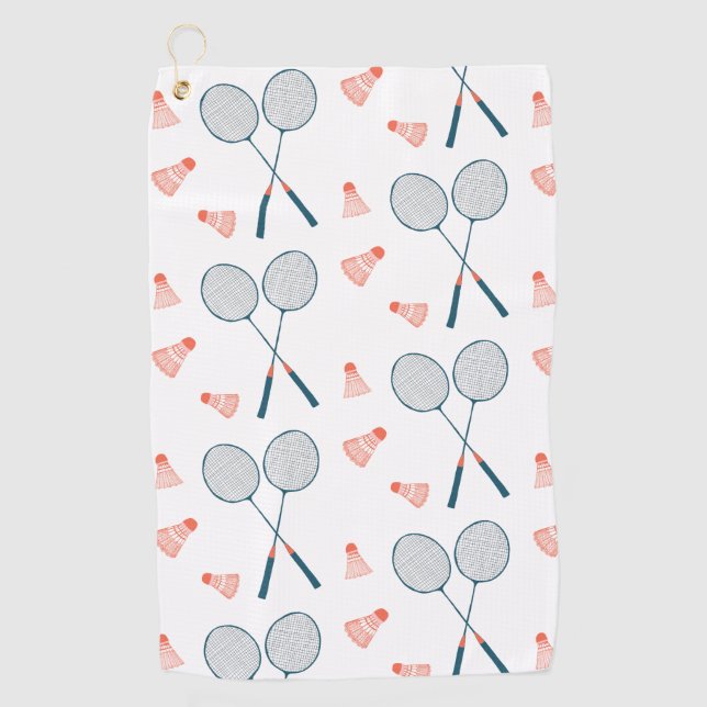 Vintag Badminton Birdie Racquet Shuttlecock Golfhandtuch (Vorderseite)