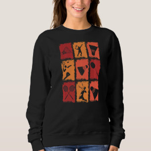 Vintag Badminton Player Badminton Sweatshirt