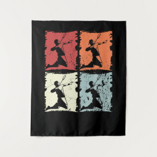 Vintag Badminton Wandteppich