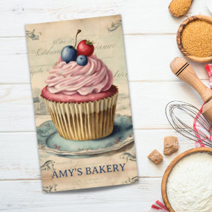 Vintag Baker Konditorei Koch Kuchen Backwaren Cupc Visitenkarte