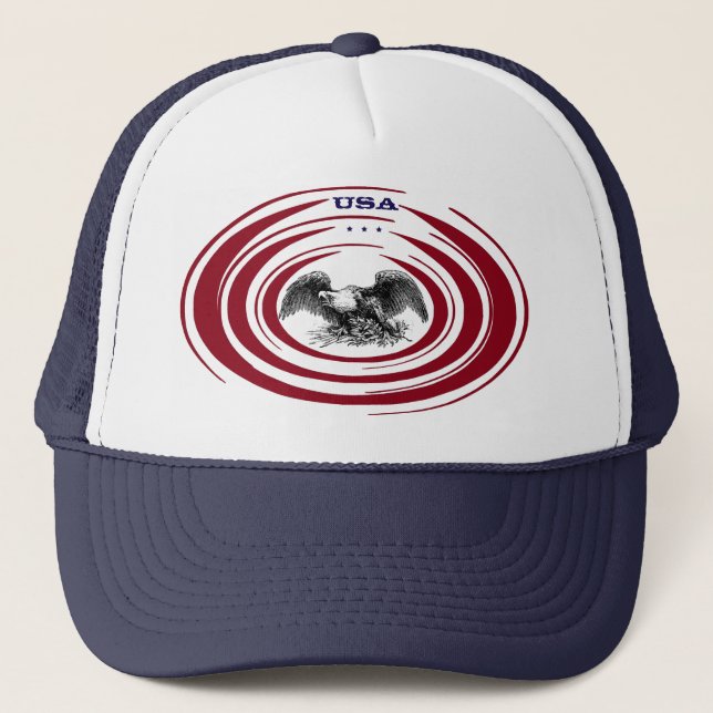 Vintag Bald Eagle Truckerkappe (Vorderseite)