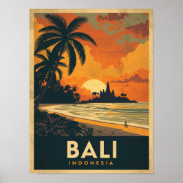 Vintag Bali Travel Poster