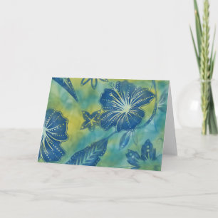 Vintag balinesische Batik-Grußkarte Karte