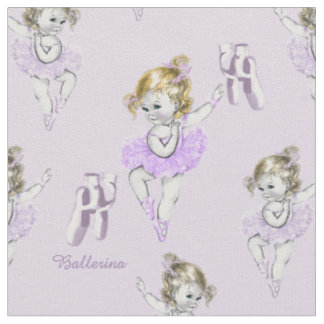 Vintag Ballerina Baby Ballet Slippers Lavendel Stoff