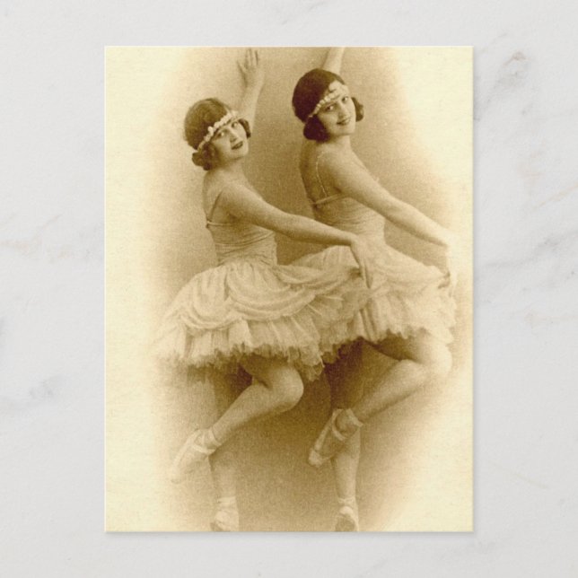 Vintag Ballerinas Postkarte (Vorderseite)