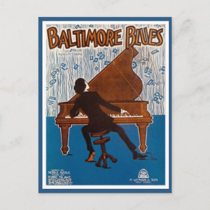 Vintag Baltimore Blues Postkarte