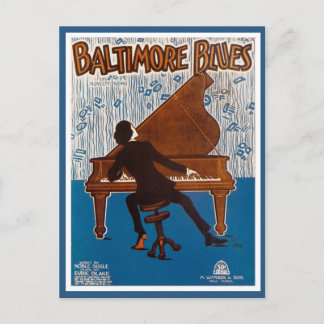 Vintag Baltimore Blues Postkarte