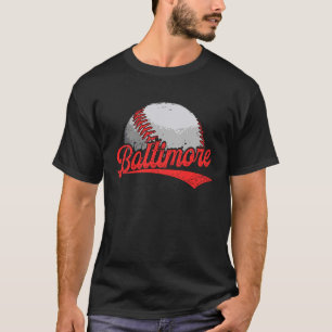Vintag Baltimore City Baseball für Männer Frauen T-Shirt
