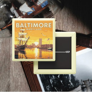 Vintag Baltimore Maryland Button