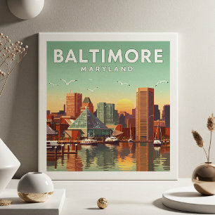 Vintag Baltimore Maryland Fliese