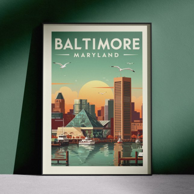 Vintag Baltimore Maryland Poster (Von Creator hochgeladen)