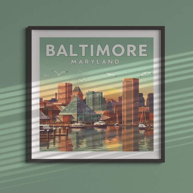 Vintag Baltimore Maryland Poster (Von Creator hochgeladen)