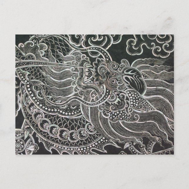 Vintag Bangkok Dragon Postkarte (Vorderseite)