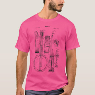 Vintag Banjo Blueprint Shirt - Country Music Fidd