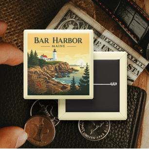 Vintag Bar Harbor Maine Button