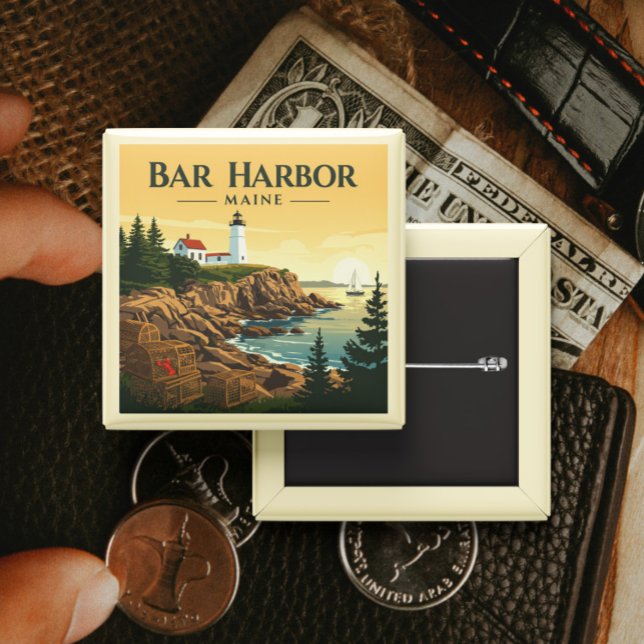 Vintag Bar Harbor Maine Button (Von Creator hochgeladen)