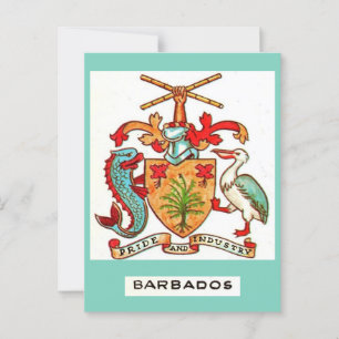 Vintag Barbados Postcard Postkarte