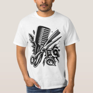Vintag Barber Flash Tattoo" T-Shirt