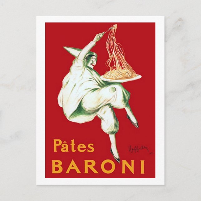 Vintag Baroni Pasta Werbung Postkarte (Vorderseite)