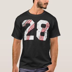 Vintag Baseball 28 Jersey Number Premium  T-Shirt