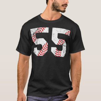 Vintag Baseball 55 Jersey Number Premium T-Shirt