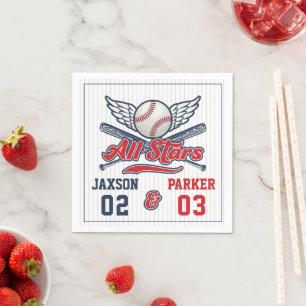 Vintag Baseball All Star Joint Geburtstag Serviette