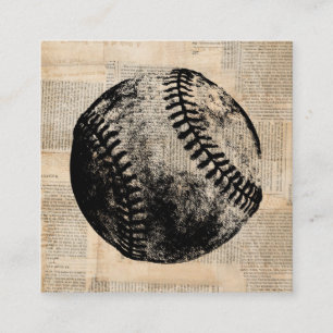 Vintag Baseball Art Illustration Zeitung Stil Begleitkarte