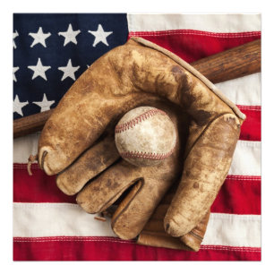 Vintag Baseball Fotodruck