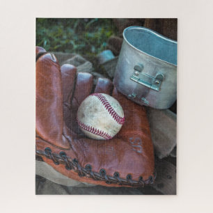 Vintag Baseball Mit und Baseball Glove Amer Puzzle