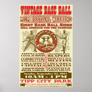 VINTAG BASEBALL POSTER