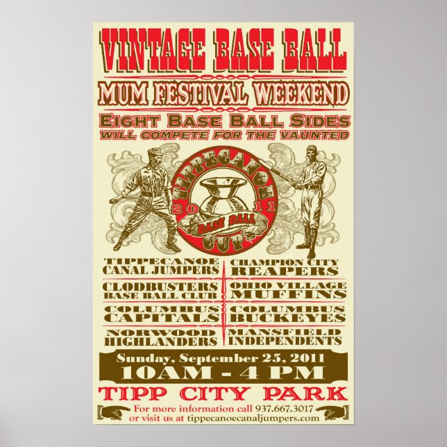 VINTAG BASEBALL POSTER (Vorne)