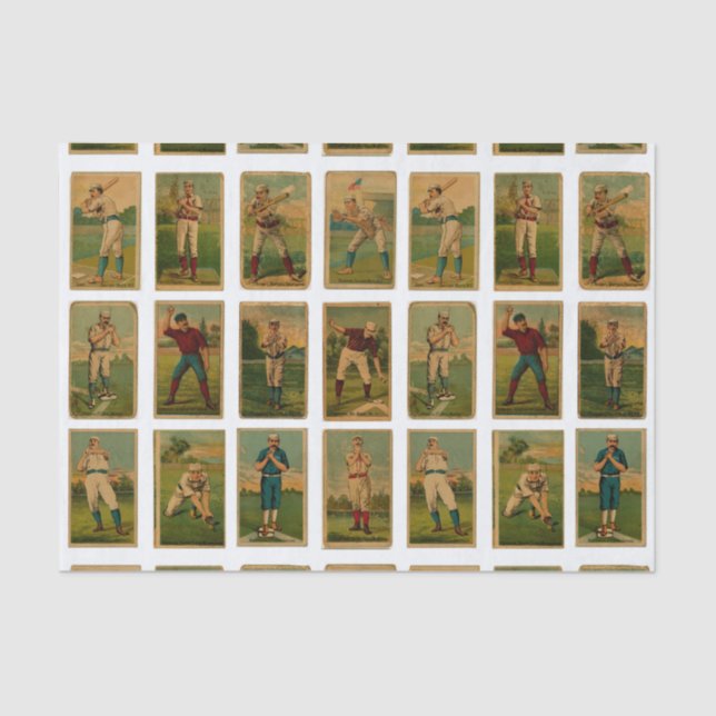 Vintag Baseball Seidenpapier (Vorderseite)