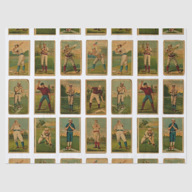 Vintag Baseball Seidenpapier (Vorderseite)