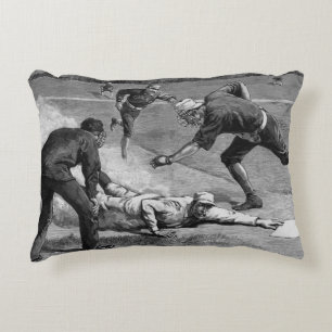 Vintag Baseball von Thure De Thulstrup, 1885 Dekokissen