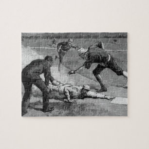Vintag Baseball von Thure De Thulstrup, 1885 Puzzle