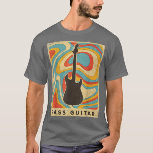 Vintag Bass Gitarre Player Music Retro Poster T-Shirt