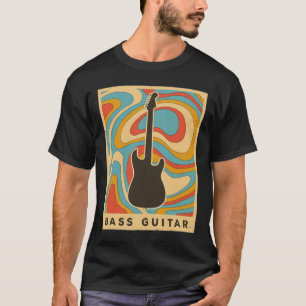 Vintag Bass Guitar Player Music Retro T-Shirt