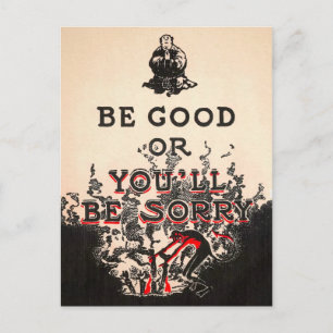 Vintag Be Good Devil Postcard  Postkarte
