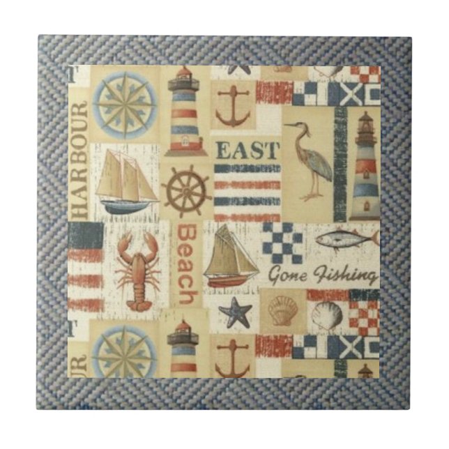 Vintag Beach Comber Tile Fliese (Vorderseite)
