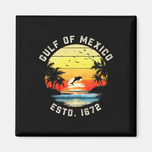 Vintag Beach Est 1672 Retro Sun Mens Womens Golf Magnet