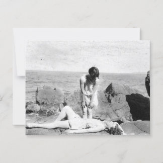 Vintag Beach Postkarte