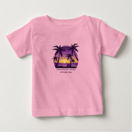 Vintag Beach Sunset Ferien Lounges Pfirsichpfirsic Baby T-shirt