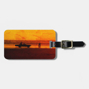 Vintag Beach Sunset Gepäckmarke Gepäckanhänger