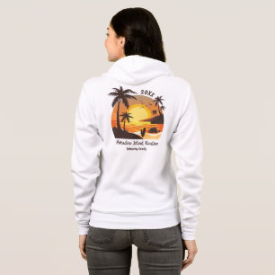 Vintag Beach Sunset Vacation Surf orange braun Hoodie