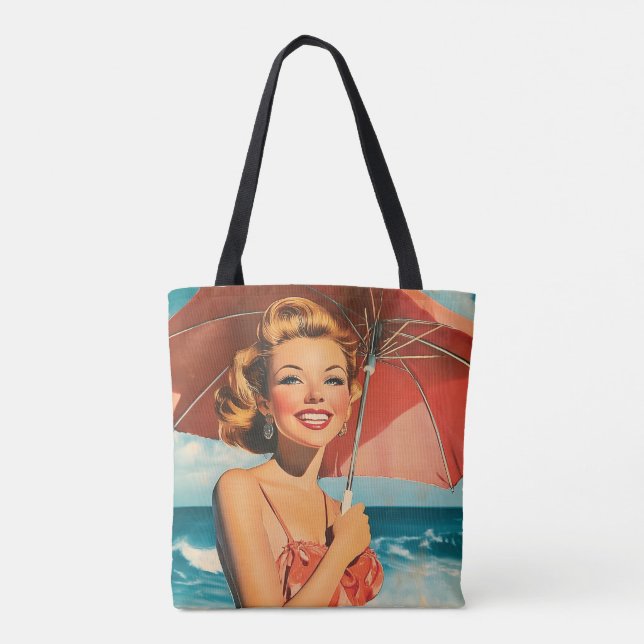 Vintag Beach Vacation Poster: Blonde Button-Up (Rückseite)